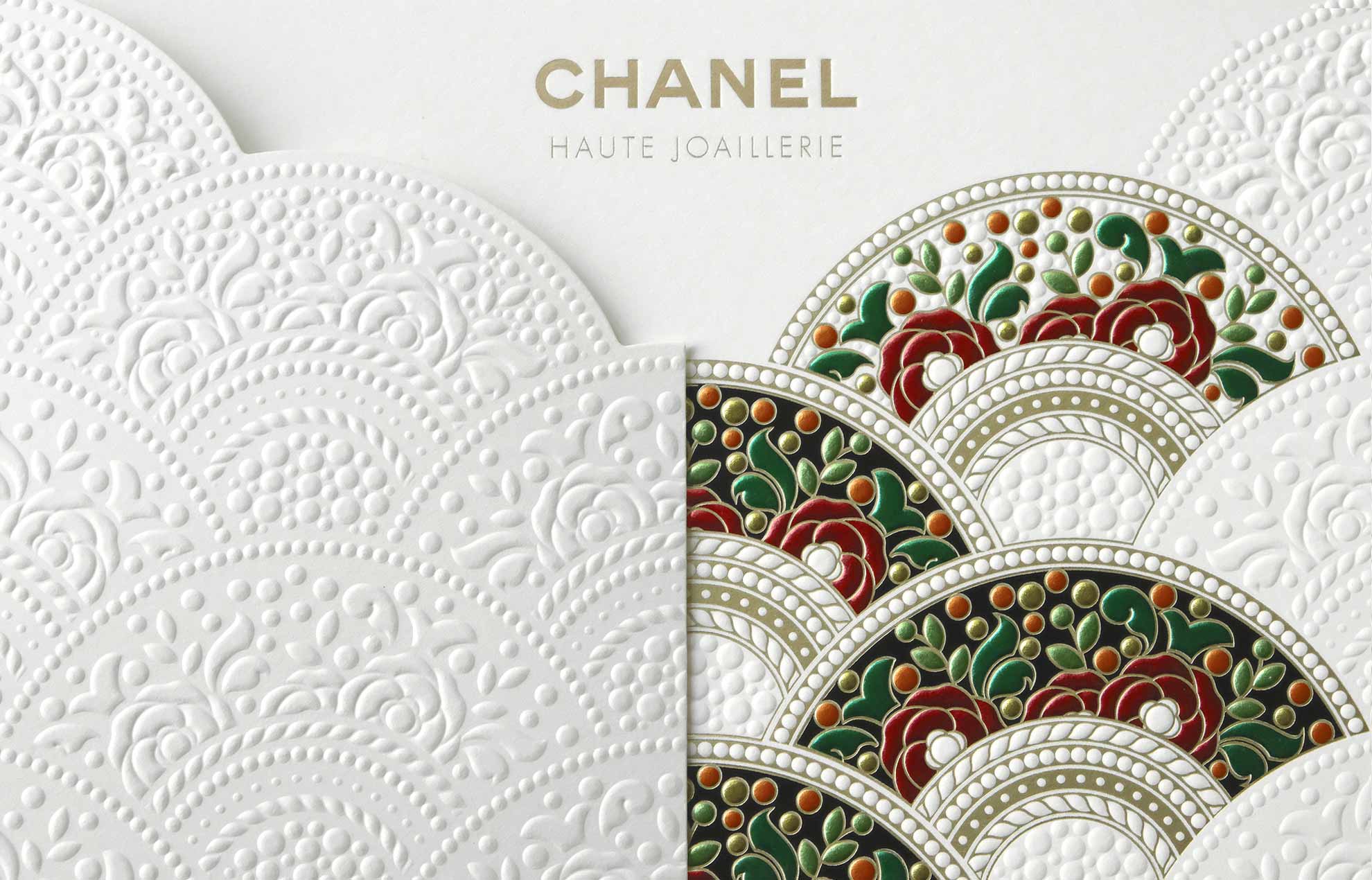 CHANEL Fashion show invitation and leaflet - Embossing, Hot Stamping,  Invitation