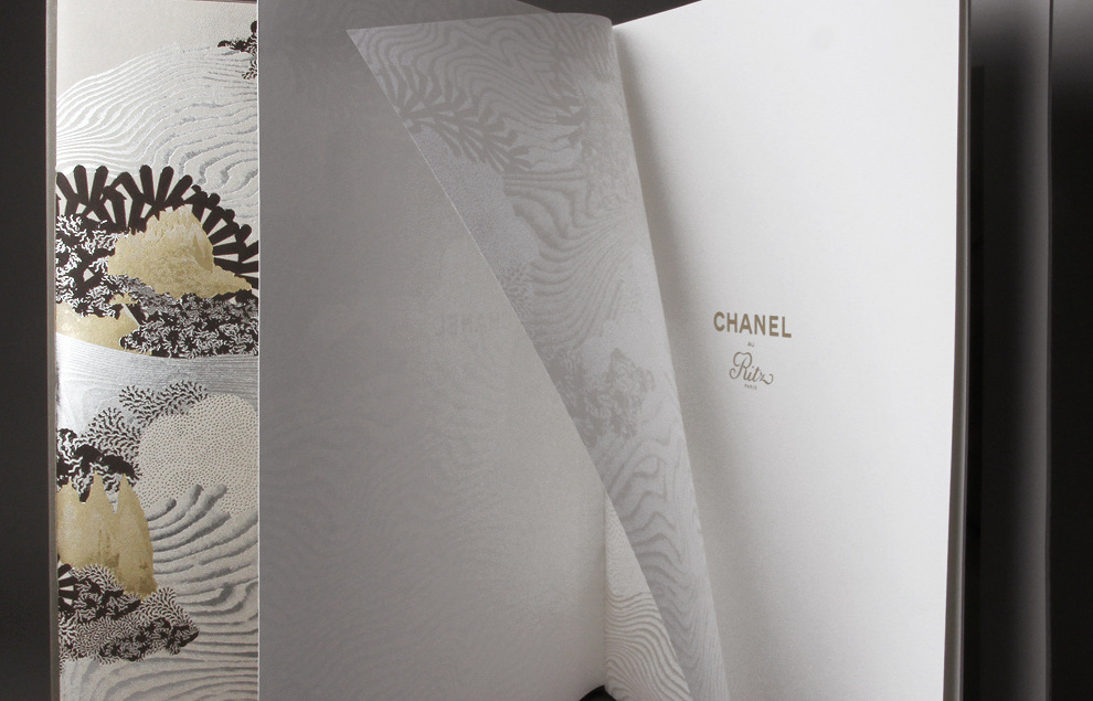 Brochure Chanel Ritz - Marquages à chaud effet paillettes