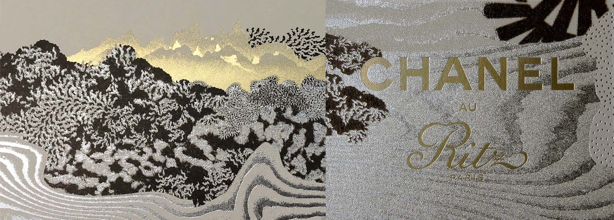 Brochure Chanel Ritz - Marquages à chaud effet paillettes